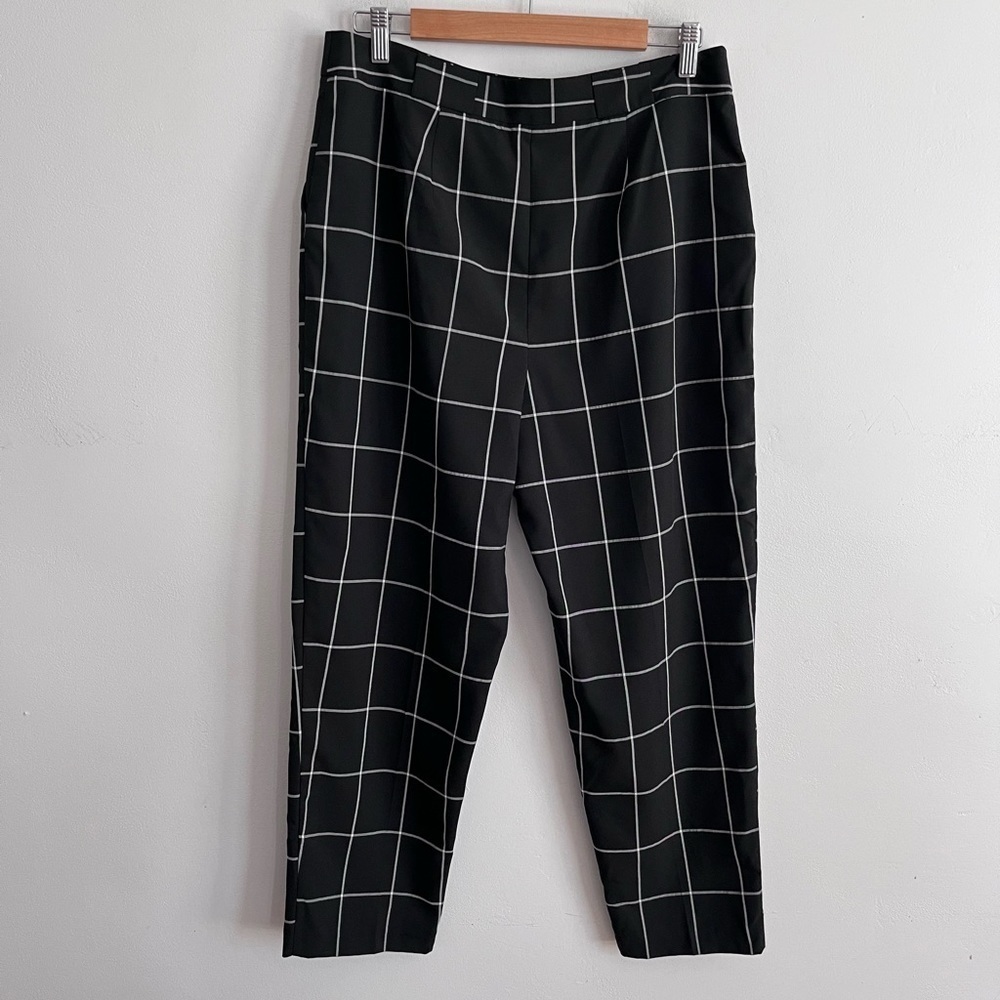 ASOS Black and White Checkered Trousers